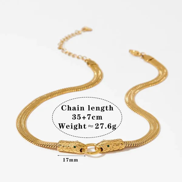 Gold_Artistic_Snake_Necklace_For_Women